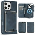 thumbnail image 1 of Allytechgroup 3 In 1 Magnetic iPhone 16 Pro Case with Detachable Wallet & Card Holder, Compatible with Mag-safe PU Leather Folio Cover RFID Protection Phone Case for Apple iPhone 16 Pro,Blue, 1 of 7