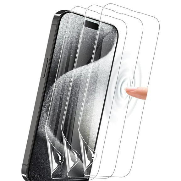 Allytechgroup [3 Pack] Screen Protector Film for Apple iPhone 16, HD Clear Bubble Free Anti-Scratch Case Friendly Screen Protector for iPhone 16, Clear
