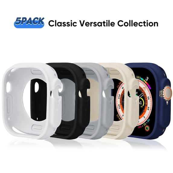 Allytechgroup [5 Pack] Silicone Case for Apple Watch Series 10 46mm, Shockproof & Anti-Scratch Covers, Multiple Colors for Stylish Protection Dustproof Cover for iWatch Series 10 46mm