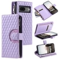 thumbnail image 1 of Allytechgroup 9 Cards Slots Wallet Case for Google Pixel 6A, Zipper Pocket Hand Wrist Stand Kickstand Shockproof Bumper Phone Case Cover for Google Pixel 6A for Girls Women, Purple, 1 of 16