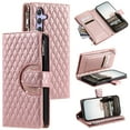 thumbnail image 1 of Allytechgroup 9 Cards Slots Wallet Case for Samsung Galaxy A16 5G, Zipper Pocket Hand Wrist Stand Kickstand Shockproof Bumper Phone Case Cover for Samsung Galaxy A16 5G for Girls Women, Rosegold, 1 of 11
