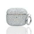 thumbnail image 1 of Allytechgroup for AirPods 3rd Gen (2021) Case with Keychain, Slim Shockproof Bling Glitter Cover for Women Girls Anti-Scratch PC+TPU Protective Case with Precise Cutouts & Comfortable Grip, Silver, 1 of 8
