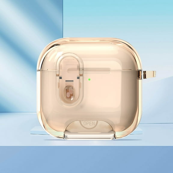 Allytechgroup for AirPods 4 Case, Compatible with AirPods 4th Generation Case (2024) (USB-C), Compatible with MagSafe, Drop Protection Cover with keychain Anti-Yellowing for Women Men, Gold