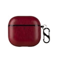 thumbnail image 1 of Allytechgroup for AirPods 4th Gen with Keychain, PU Leather Visible Front LED Shockproof Full Body Protective Cover Headphone Case for AirPods 4th Generation(2024) (USB-C), Red, 1 of 13