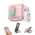 thumbnail image 1 of Allytechgroup AirPods Pro 2 Case with Keychain, Cell Phone Stand Design Hard PC Shockproof Dustproof Anti-Scratch Bumper Rugged Case Cover for Apple Airpods Pro 2nd Generation 2022, Pink, 1 of 8