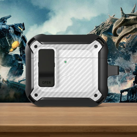 Allytechgroup for AirPods Pro 3 Case (2025), [Compatible with Magsafe] Drop Protection Shockproof Protective Full Body Cover with Keychain for AirPods Pro 3rd Generation Women Men, White