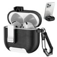 thumbnail image 1 of Allytechgroup AirPods Pro 3 Case, Stand for Cell Phone Premium PU Leather Lock Button Cover with Keychain Anti-Scratch Dustproof Wireless Charging Case for Apple Airpods Pro 3rd Gen 2025, Whiteblack, 1 of 6