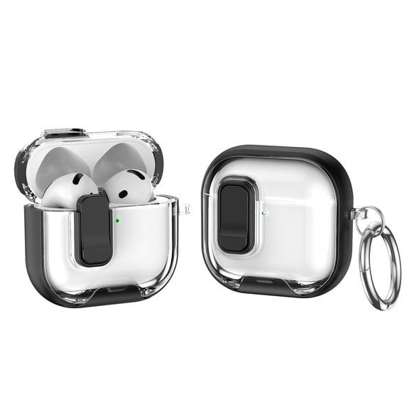 Allytechgroup for AirPods Pro 3rd Generation Case with Keychain, for Airpods Pro 3rd Gen (2025) Case with Phone Stand, Compatible with Magsafe Powerful Drop Protection Magnetic Lid, Black