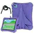 thumbnail image 1 of Allytechgroup Airplane Design Kids Case for Apple iPad Pro 11 2018/2020/2021/2022 1st 2nd 3rd 4th Gen/ iPad 10th Gen/ iPad Air 4 5 with Shoulder Strap, EVA Shockproof Stand Kids Friendly Case, Purple, 1 of 11