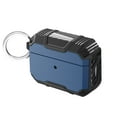 thumbnail image 1 of Allytechgroup Airpods 1st 2nd Generation Case, Rugged Protective Shockproof Keychain Wireless Charging Support Case Cover for Apple Airpods 1 2 - Black+Blue, 1 of 5