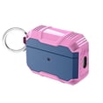 thumbnail image 1 of Allytechgroup Airpods 1st 2nd Generation Case, Rugged Protective Shockproof Keychain Wireless Charging Support Case Cover for Apple Airpods 1 2 - Rose+Blue, 1 of 5