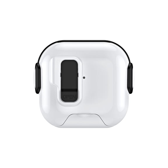 Allytechgroup for Airpods 4th Gen Case with Phone Stand, Support Wireless Charging Slim Lightweight Rugged with Keychain & Lanyard Shockproof Full Body Cover for AirPods 4 Case 2024, Black