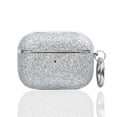 thumbnail image 1 of Allytechgroup for Airpods Pro (2019) Case with Keychain, Slim Shockproof Bling Glitter Cover for Women Girls Anti-Scratch PC+TPU Protective Case with Precise Cutouts & Comfortable Grip, Silver, 1 of 8