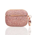 thumbnail image 1 of Allytechgroup for Airpods Pro (2019) Case with Keychain, Slim Shockproof Bling Glitter Cover for Women Girls Anti-Scratch PC+TPU Protective Case with Precise Cutouts & Comfortable Grip, Rosegold, 1 of 8