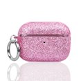 thumbnail image 1 of Allytechgroup for Airpods Pro 2nd Gen (2022) Case with Keychain, Shockproof Bling Glitter Cover for Women Girls Anti-Scratch PC+TPU Protective Case with Precise Cutouts & Comfortable Grip, Pink, 1 of 8