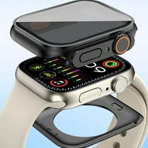 Allytechgroup Anti-Spy Screen Protector Case for Apple Watch Series 10 42mm/ 11 42mm, Full Body Protective Hard PC Cover Anti-Scratch Privacy Protection Lightweight Cover for Women Men, Black