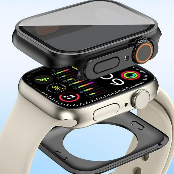 Allytechgroup Anti-Spy Screen Protector Case for Apple Watch Series 10 46mm/ 11 46mm, Full Body Protective Hard PC Cover Anti-Scratch Privacy Protection Lightweight Cover for Women Men, Black