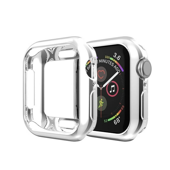 Allytechgroup Apple Watch Case 38mm iWatch Series 3 2 1, TPU Anti-Scratch Slim Fit Shockproof Bumper Case Cover for Apple Watch 38mm Series 3 2 1, Silver