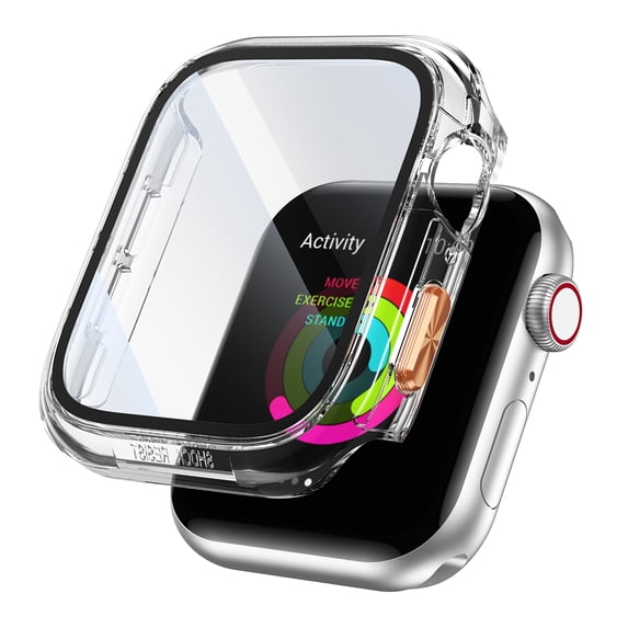 Allytechgroup Case Compatible for Apple Watch Series 3/2/1 38mm Screen Protector, Full Hard PC Scratch Resistant Bumper Protective Cover for iWatch Series 3/2/1 38mm, Clean