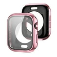 thumbnail image 1 of Allytechgroup for Apple Watch Series 9/8/7 45mm Screen Protector Case, All-Around Tempered Glass Screen Protector Case Ultra-Thin for iWatch Series 9/8/7 45mm Protection Cover Case, Pink, 1 of 6