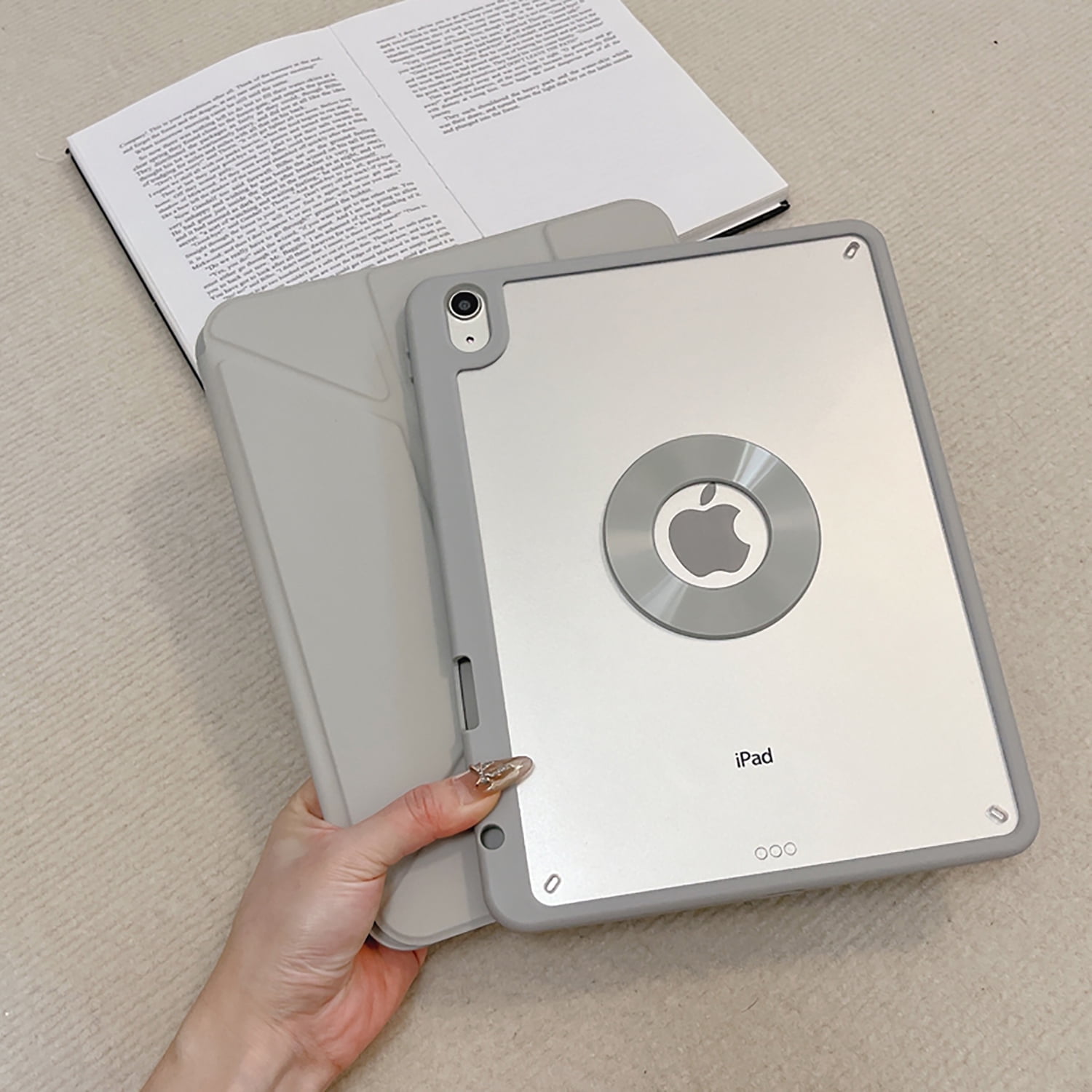 Apple iPad シルバー 本体 + Apple Pencil + ケース Allytechgroup Apple iPad A16 11th 10th Gen Case with Pencil Holder