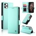 thumbnail image 1 of Allytechgroup for Apple iPhone 11 Pro Max Case Wallet, Retro PU Leather Slim Fit Business Style Magnetic Closure Cards Slots RFID Blocking Phone Case for Women Men, Mint, 1 of 6