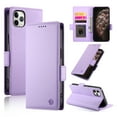 thumbnail image 1 of Allytechgroup for Apple iPhone 11 Pro Max Case Wallet, Retro PU Leather Slim Fit Business Style Magnetic Closure Cards Slots RFID Blocking Phone Case for Women Men, Purple, 1 of 6