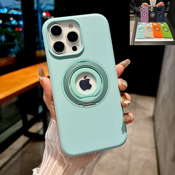 Allytechgroup For Apple iPhone 15 Plus Case with 360° Grip Ring Holder Kickstand, Soft TPU Back Shockproof Back Cover Slim Lightweight Thin Protective Bumper Shell, [Wireless Charging], Skyblue