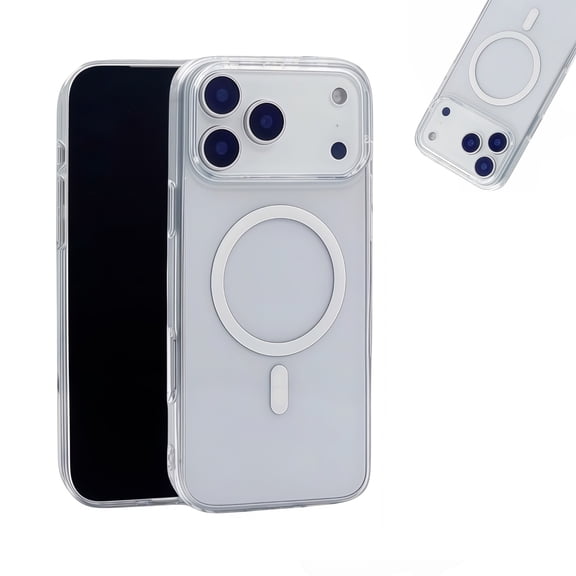 Allytechgroup For Apple iPhone 16 Pro Back Cover [Compatible with Magsafe] Magnetic Case with Wireless Charging Lightweight Non-Slip Clear Transparent TPU Bumper Hard Acrylic Back Cover, Clear