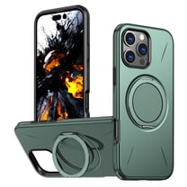 Allytechgroup For Apple iPhone 16 Pro Max Magnetic Case Cover with Kickstand, [Compatible with Magsafe] Anti-Scratch Ring Holder Bumper Drop Protection Phone Case for iPhone 16 Pro Max, Green