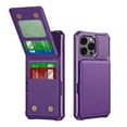 thumbnail image 1 of Allytechgroup for Apple iPhone 16 Pro Max Wallet Case Cover, Slim Fit Shockproof Phone Case with Card Holder, Magnetic Closure Premium PU Leather and PC Material for Women Men, Purple, 1 of 8