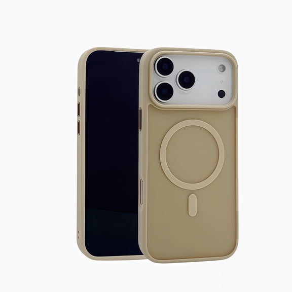 Allytechgroup for Apple iPhone 16 Protective Case, Shock-Absorbent PC+TPU Back Cover Support Wireless Charging, Matte Anti-Glare Lightweight Non-Slip Bumper for Women Men, Desertgold