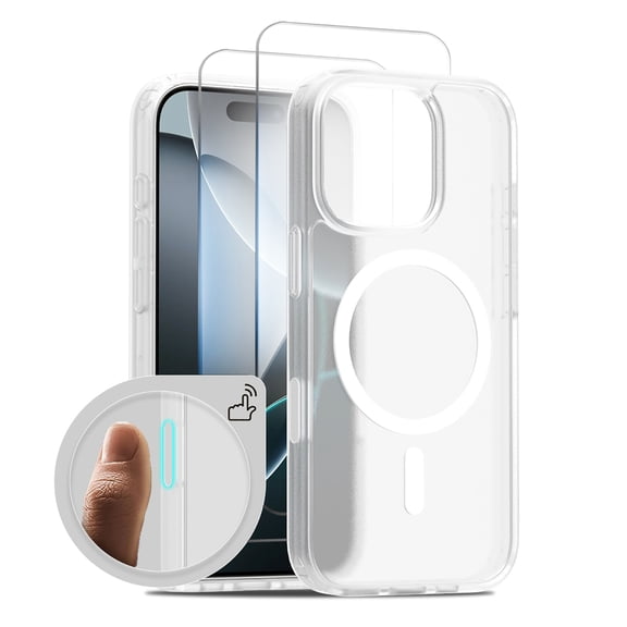 Allytechgroup for Apple iPhone 17 Case, Matte Translucent Back Cover Compatible with Magsafe Slim Fit Shell with Camera Control Button Shockproof Phone Case for iPhone 17, Clean