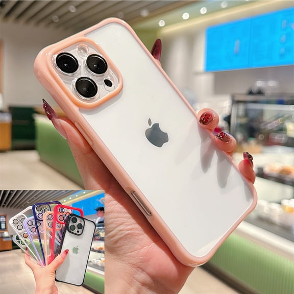 Allytechgroup for Apple iPhone 17 Pro Max Case,  Clear Lightweight Detachable Camera Protective Cover Anti-Yellowing Soft Back Shockproof Military-Grade Protection Cover [Wireless Charging], Pink
