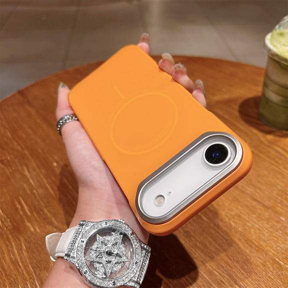 Allytechgroup for Apple iPhone Air Case, [Compatible with MagSafe ] Durable Soft TPU Back Shockproof Cover & Hard Bumper Anti-Yellowing Magnetic Military Grade Drop  Protection Phone Case, Orange