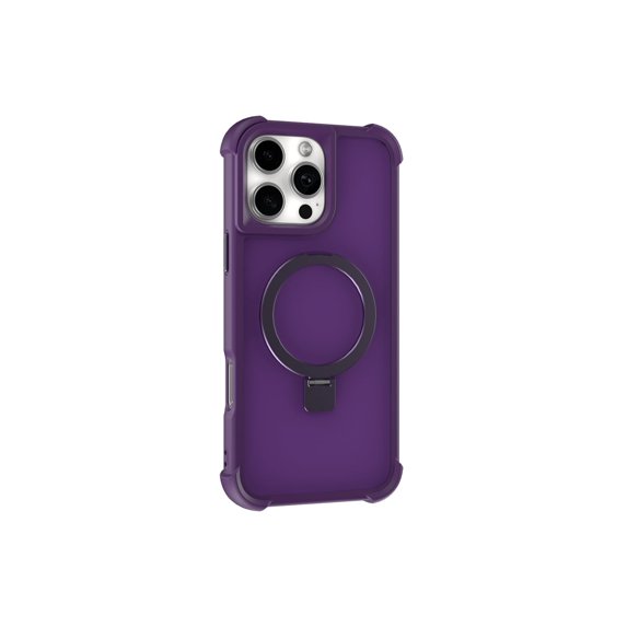Allytechgroup for Apple iPhone Air Protective Case Cover with Kickstand Magnetic Ring Holder Shock-Absorbent PC+TPU Non-Slip Lightweight Wireless Charging Compatible for Women Men, Purple