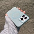 thumbnail image 1 of Allytechgroup Sparkly Magnetic Shockproof Wireless Charging Support Back Cover Cell Phone Case for Apple iPhone 15, Green, 1 of 8