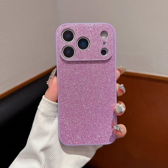 Allytechgroup Bling Case for iPhone 17, Slim Lightweight Soft TPU Sparkly Phone Shell for Women Girls Shockproof Protective Back Cover for Apple iPhone 17, Purple