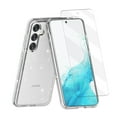 thumbnail image 1 of Allytechgroup Bling Glitter Case for Samsung Galaxy S24 Plus with 1 Pcs Tempered Glass Screen Protector, Luxury Sparkle Girly Transparent Back Cover Anti-Scratch Phone Case for Galaxy S24 Plus, White, 1 of 5