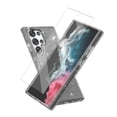 thumbnail image 1 of Allytechgroup Bling Glitter Case for Samsung Galaxy S24 Ultra with 1 Pcs Tempered Glass Screen Protector, Luxury Sparkle Girly Transparent Back Cover Anti-Scratch Phone Case for Galaxy S24 Ultra, Gray, 1 of 5