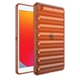 thumbnail image 1 of Allytechgroup Bumper Case for Apple iPad 9th 8th 7th Generation Case, Soft TPU Stylish Ribbed Design Anti-Scratch Lightweight Rugged Shockproof Case for iPad 10.2" 2021/2020/2019, Brown, 1 of 7