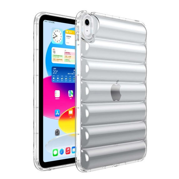 Allytechgroup Bumper Case for Apple iPad A16 11" 2025 11th Gen/ iPad 10th Generation 2022 10.9" Case, Soft TPU Stylish Ribbed Design Rugged Shockproof Case for iPad 11th 10th Gen, Clear