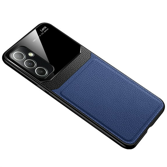 Allytechgroup Business Case for Samsung Galaxy S23 FE, Slim Fit Lightweight Premium PU Leather Camera Protection Shockproof Cover Case for Women Men - Blue