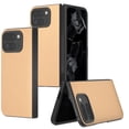 thumbnail image 1 of Allytechgroup Carbon Fiber Case for Google Pixel 9 Pro Fold, Slim Fit Shockproof Drop Protective Minimalist Bumper Rugged Phone Case for Women Men, Gold, 1 of 6