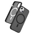 thumbnail image 1 of Allytechgroup Carbon Fiber Case for iPhone 15, Slim Lightweight Magnetic Back Cover Support Wireless Charging Non-Slip Shockproof Anti-Scratch for iPhone 15 Women Men, Lightblack, 1 of 9