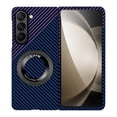 thumbnail image 1 of Allytechgroup Carbon Fiber Galaxy Z Fold 6 Case, Shockproof Phone Case for Samsung Galaxy Z Fold 6 with Kickstand and Magnetic Back Cover Compatible Magsafe Car Mount, Bluepurple, 1 of 7