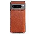 thumbnail image 1 of Allytechgroup Card Holder PU Leather Wallet Protective Cover Cell Phone Case with Wrist Strap for Google Google Pixel 6 Pro, Brown, 1 of 10