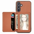 thumbnail image 1 of Allytechgroup Card Holder Wallet Case for Samsung Galaxy A25 5G, RFID Blocking Premium PU Leather Slim Fit Cash Pocket Shockproof Wallet Phone Case Cover for Samsung Galaxy A25 5G, Brown, 1 of 9