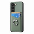 thumbnail image 1 of Allytechgroup Cards Holder Wallet Case for Apple Samsung Galaxy A54 5G, PU Leather Slim Fit Shell Vintage Cards Slots Ring Holder Stand Easy Grip Phone Case for Samsung Galaxy A54 5G, Green, 1 of 7