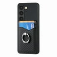 thumbnail image 1 of Allytechgroup Cards Holder Wallet Case for Apple Samsung Galaxy S21 FE, PU Leather Slim Fit Shell Vintage Cards Slots Ring Holder Stand Easy Grip Phone Case for Samsung Galaxy S21 FE, Black, 1 of 7
